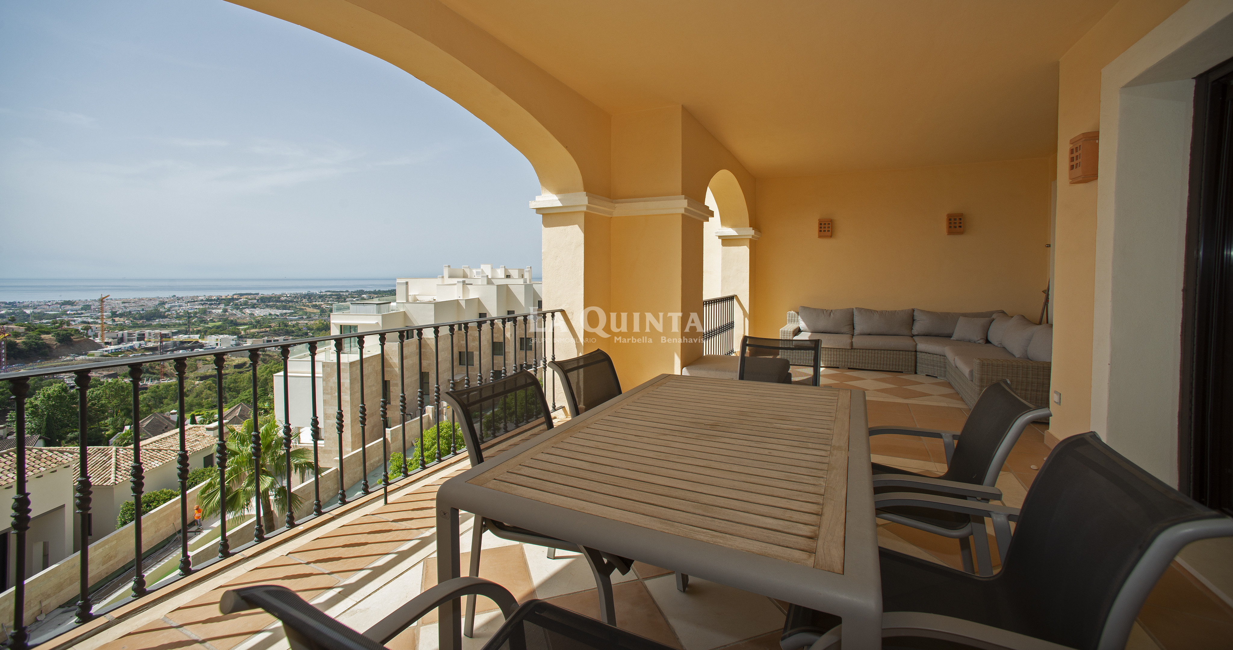 terrace with views
