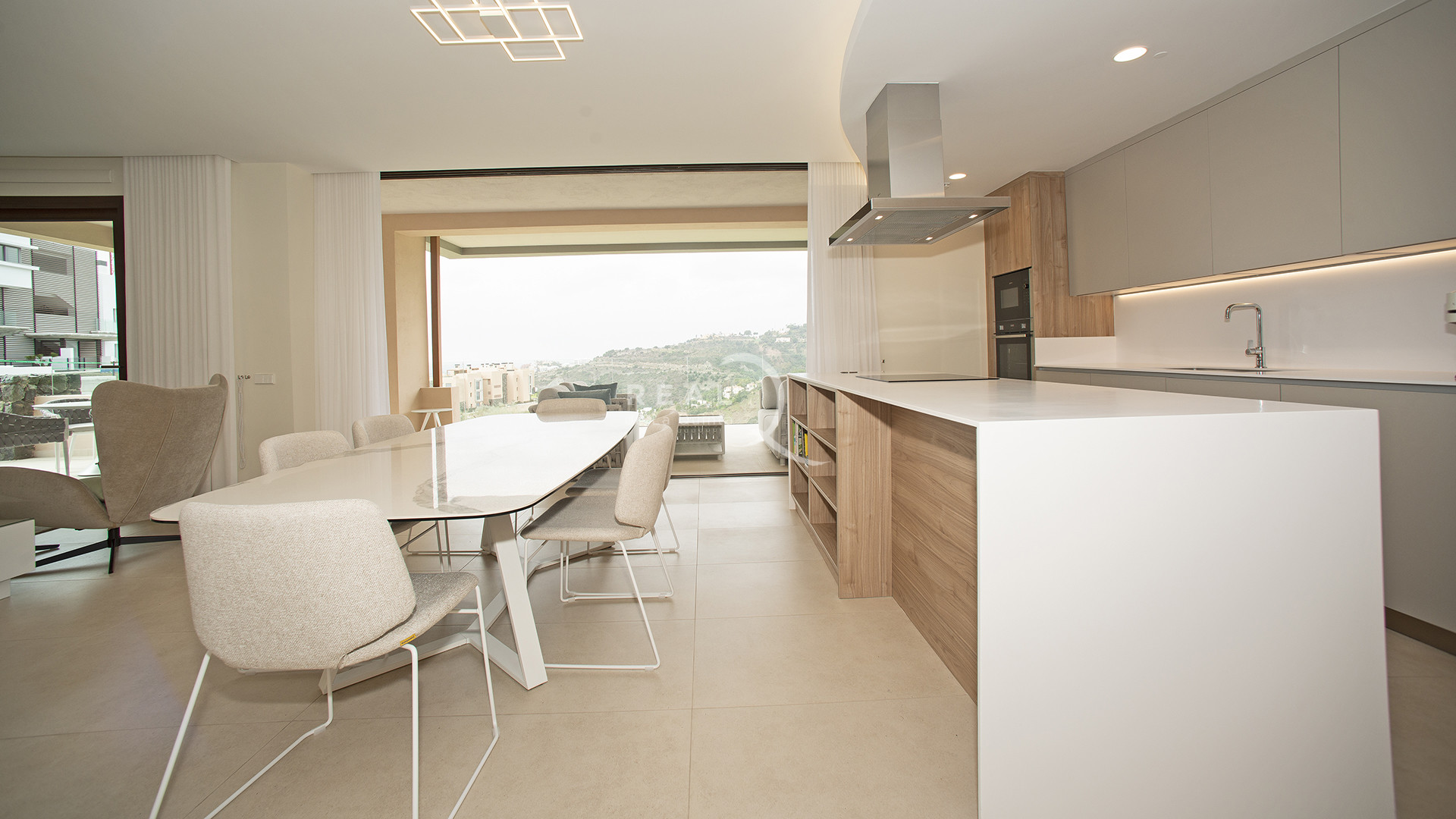 open plan kitchen