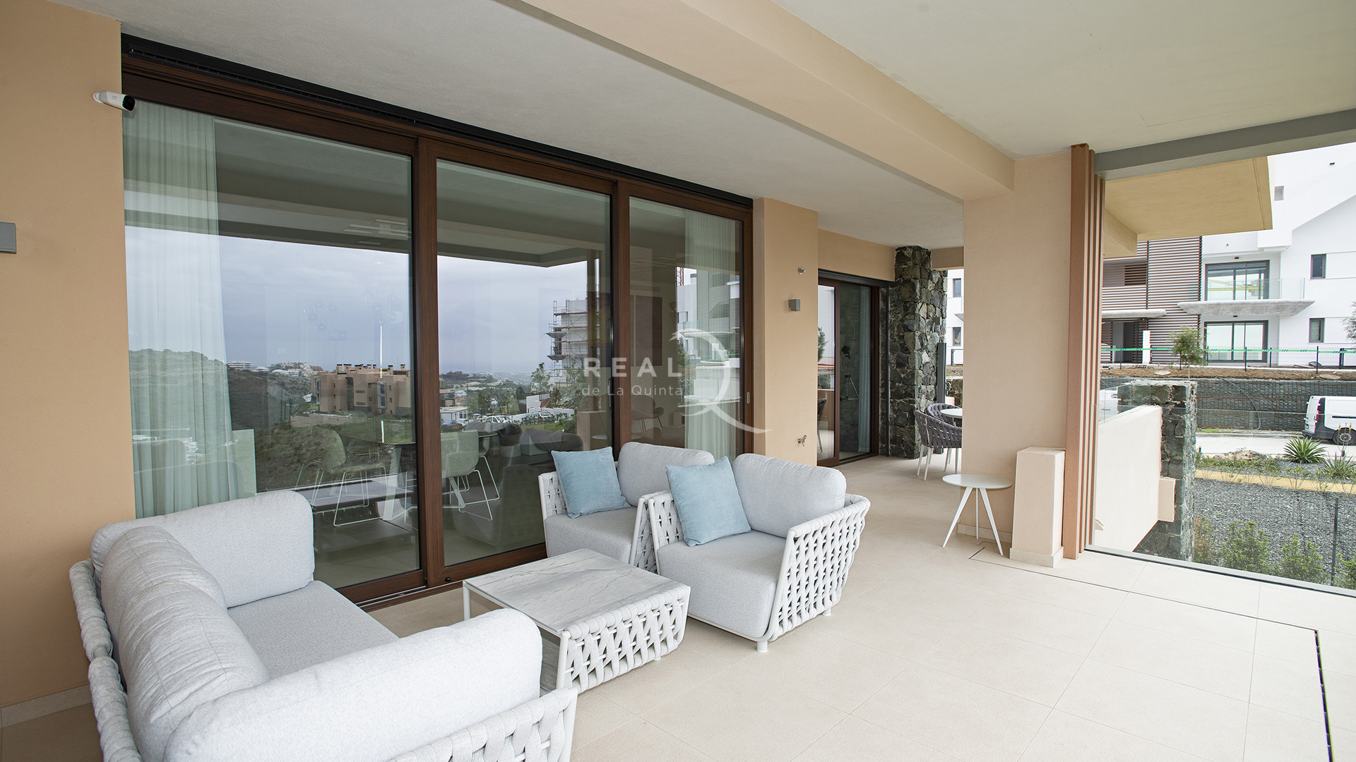 very large terrace