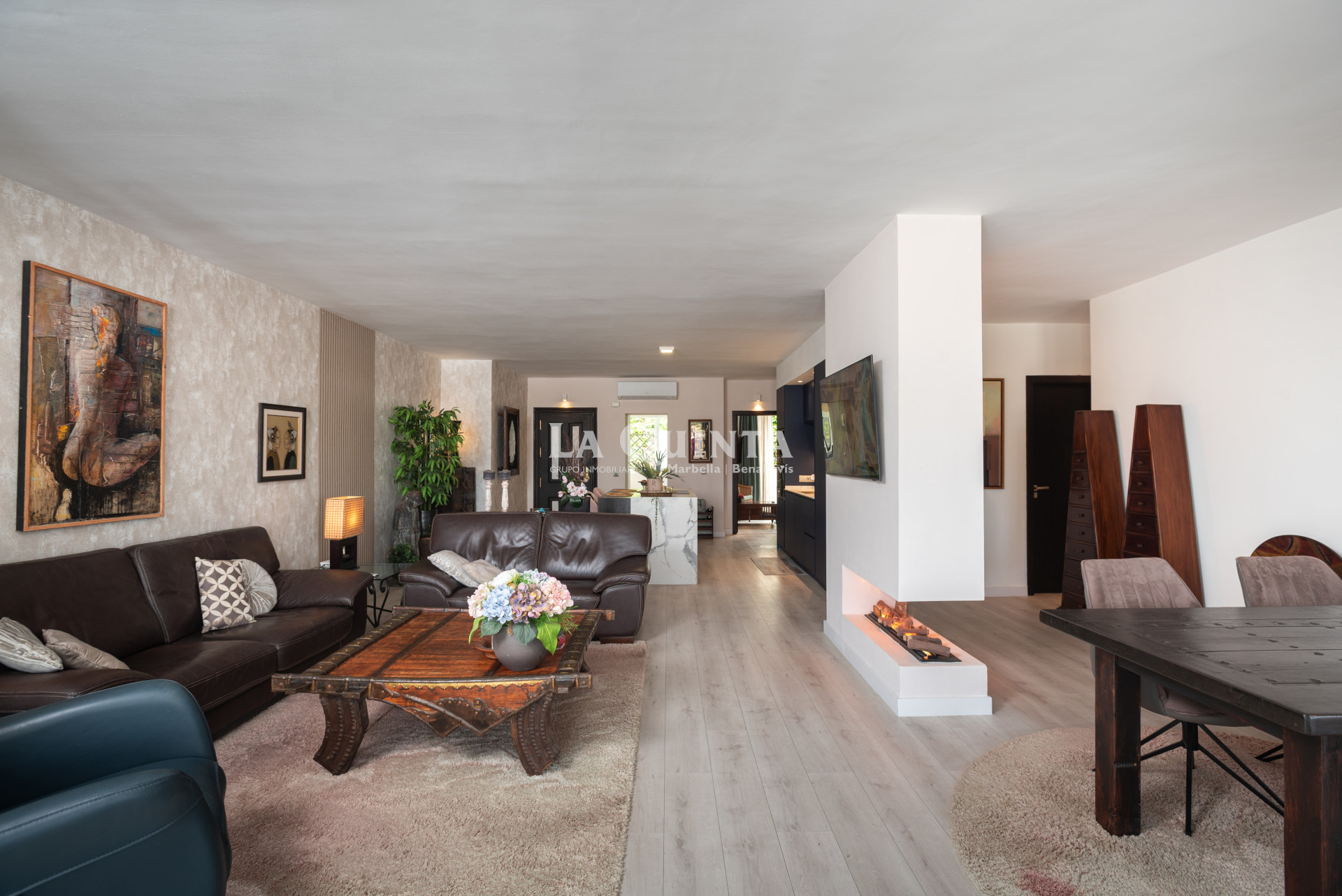 living and dining area
