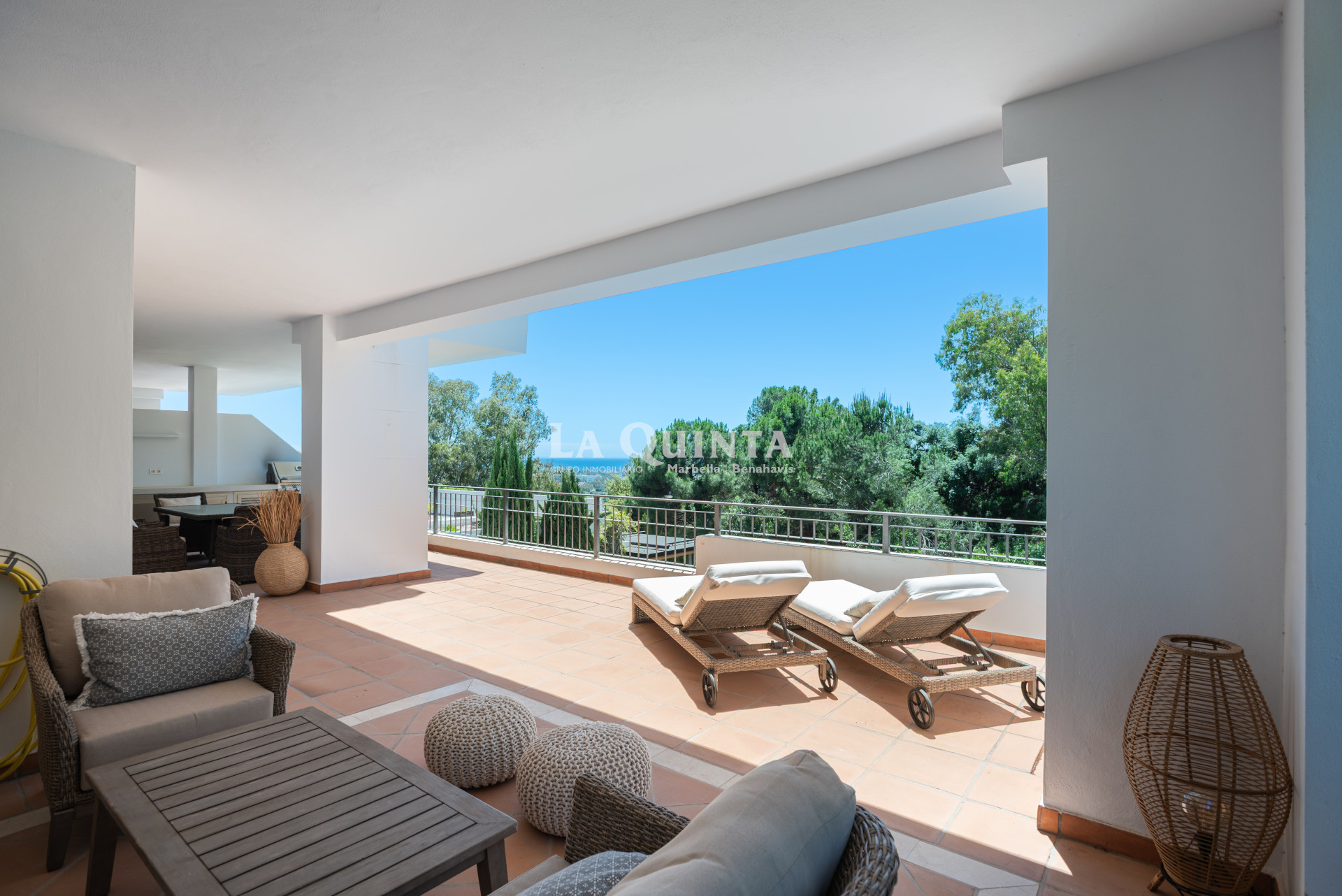 terrace with sea views and barbecue